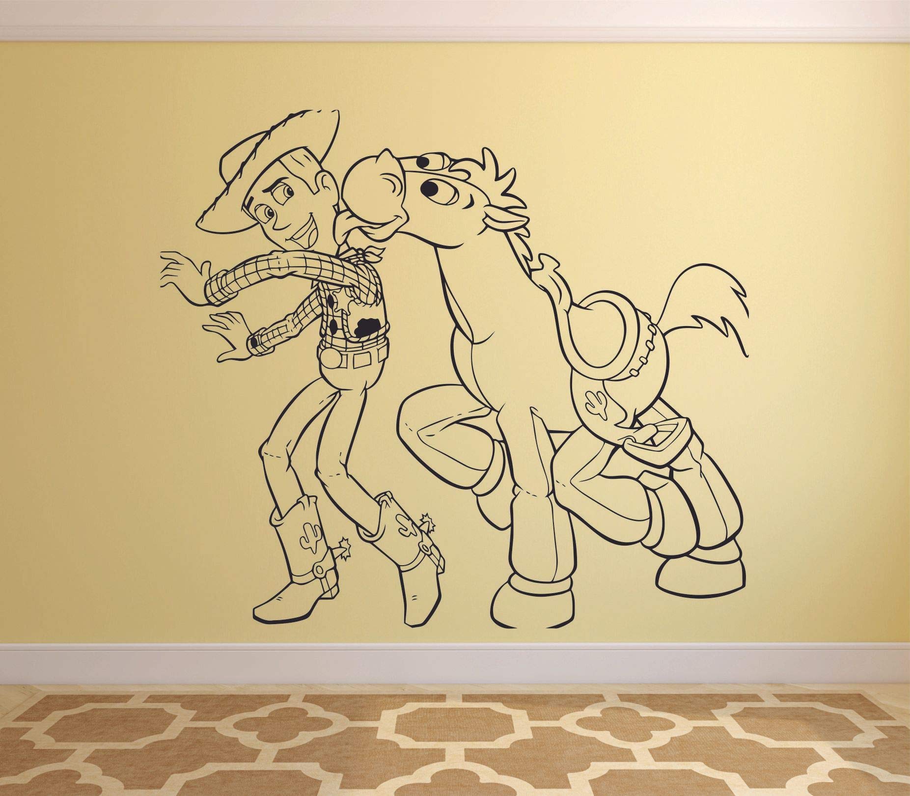 Toy Story Woody and Bullseye Wall Decal Stickers - 10x10 Inch Vinyl Wall Art for Kids Room, Nursery, Bedroom & Home Decor - Perfect for Girls, Boys, Toddlers & Disney Fans
