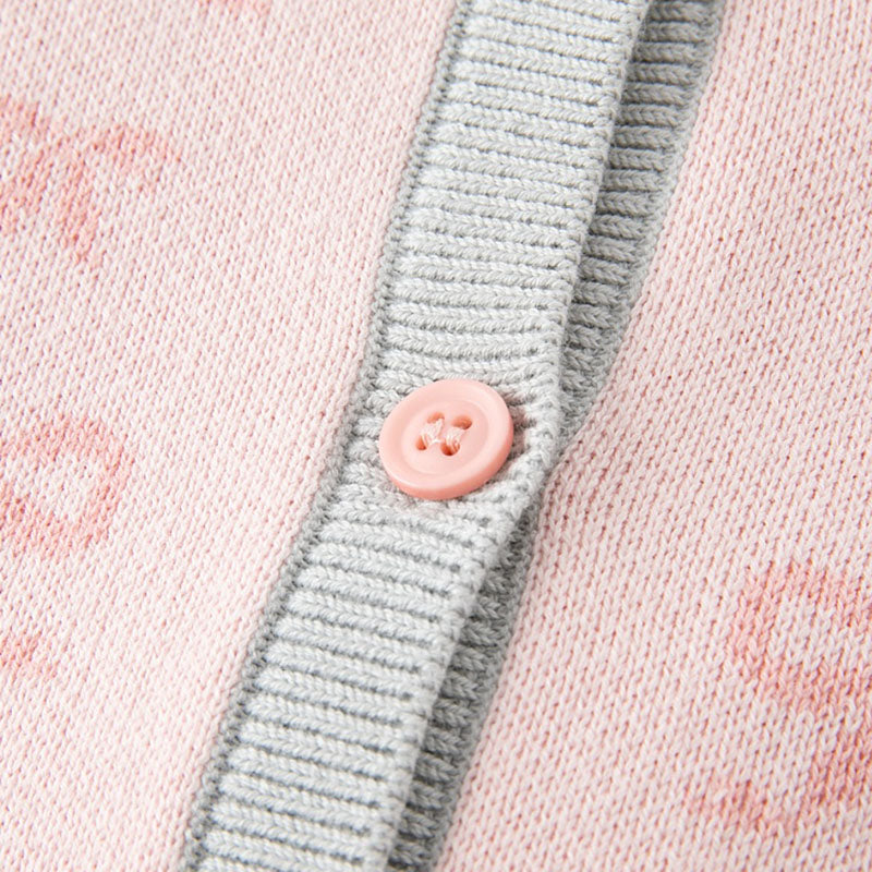 Kids Cartoon Knit Jacket for Girls - Bowknot Cardigan Sweater for Autumn | Warm & Stylish Knitwear for School, Playdates & Fall Outfits