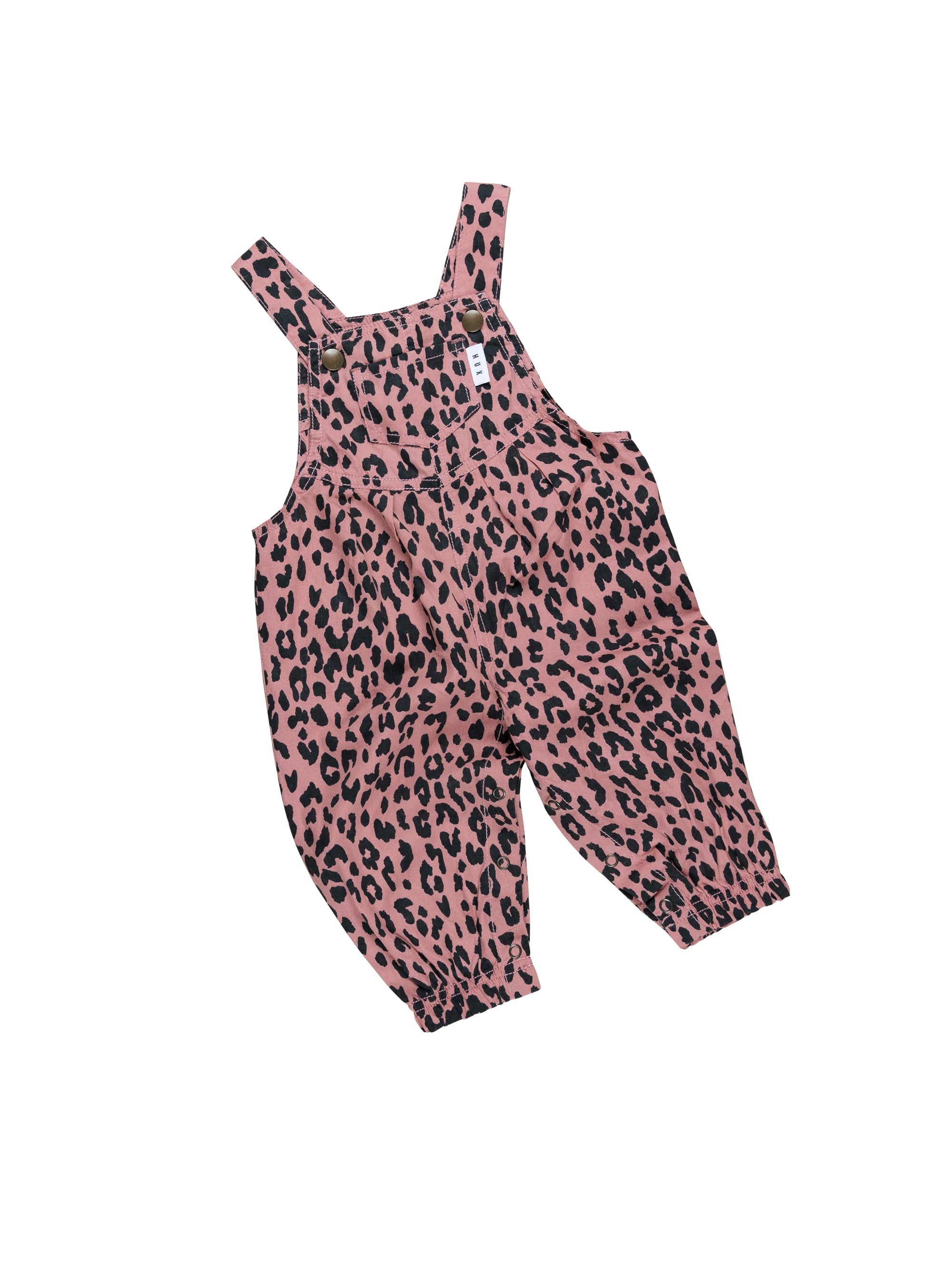 Huxbaby Leopard Print Baby Overalls - Soft & Stylish Jumpsuit for Infants & Toddlers - Perfect for Playdates, Photo Shoots & Everyday Wear