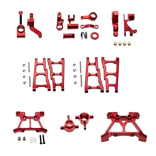 Upgraded Metal Chassis Parts Kit for Traxxas Slash 4X4 HQ727 1/10 RC Car Truck - Red | Durable Replacement Accessories | Perfect for Off-Road Racing & RC Car Performance Enhancement
