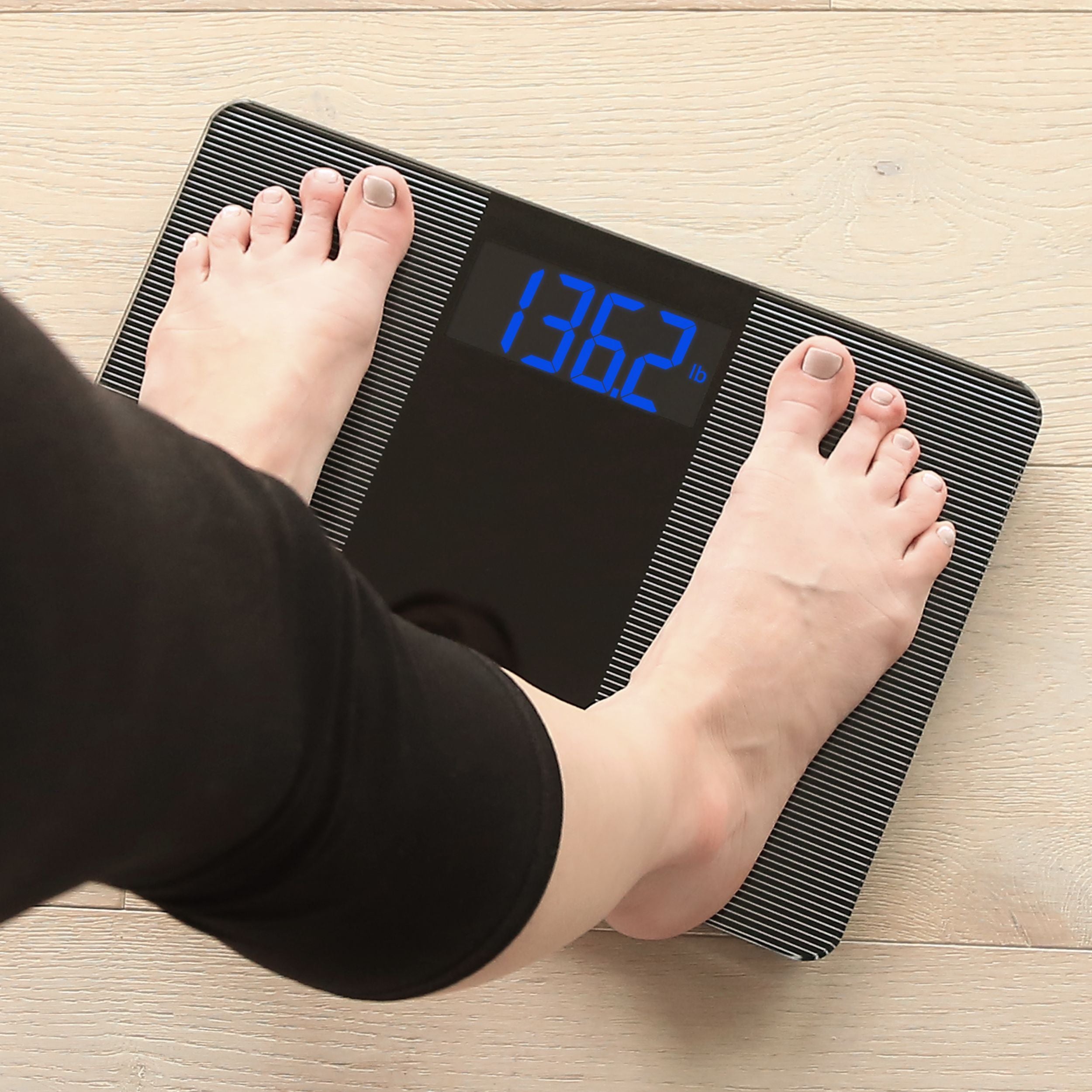 Extra Wide Bathroom Scale - 400 lbs Capacity, Large Non-Slip Platform, Digital Weight Scale for Bathroom, Home Gym, Office | Perfect for Plus Size Adults & Families