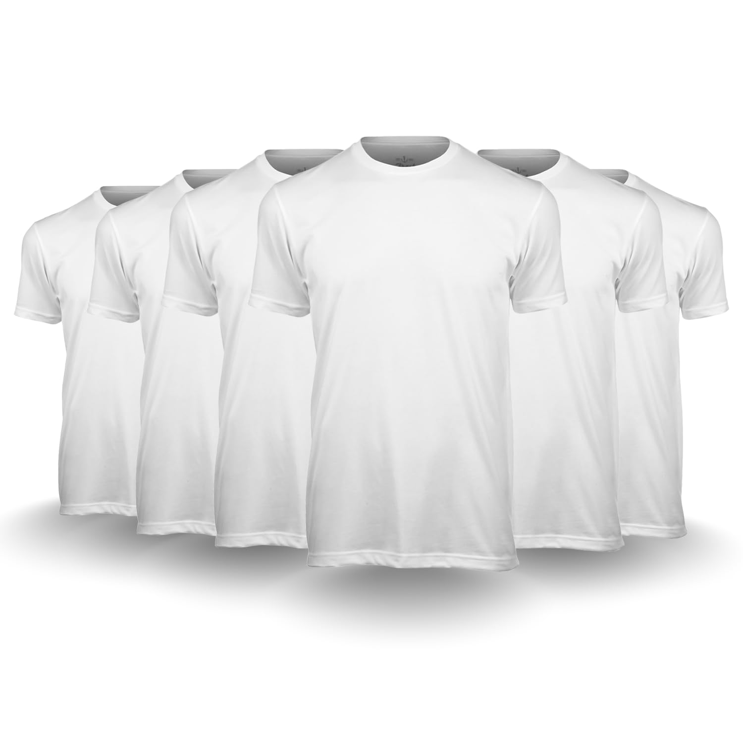 Premium Men's Crew Neck T-Shirt Pack - Soft Pre-Shrunk Cotton Blend Fitted Tees for Everyday Wear | Office, Gym & Casual Outfits