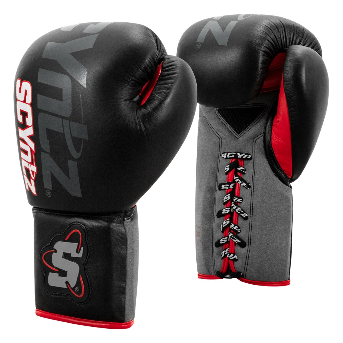 Premium SCYntz Leather Sparring Boxing Gloves for Training & MMA - Heavy Bag Workouts, Kickboxing, Muay Thai & Martial Arts Practice
