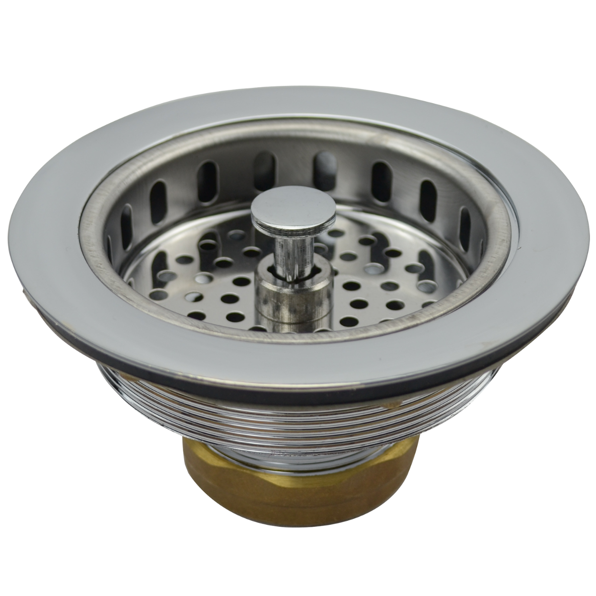 Polished Chrome Duo Sink Strainer - Double Basket Drain Filter for Kitchen & Bathroom Sinks - Perfect for Washing Dishes, Preventing Clogs & Protecting Pipes