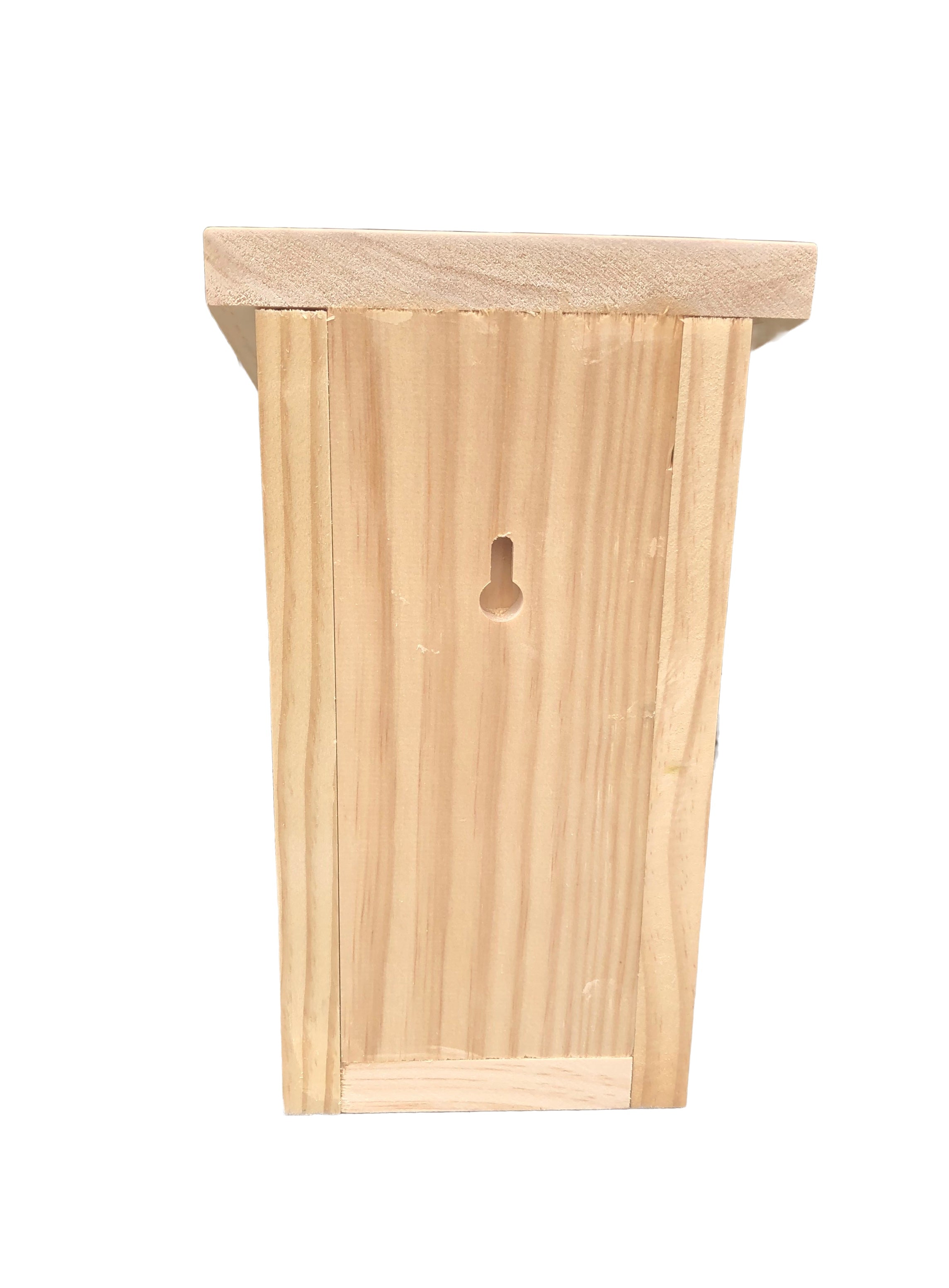 Natural Wooden Sloped Roof Mason Bee House for Garden - Attract Pollinators & Enhance Your Outdoor Space