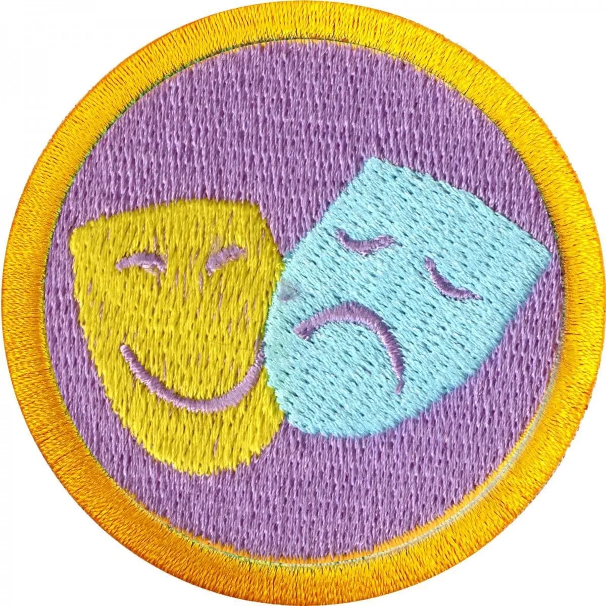 Wilderness Scout Theater Acting Badge Patch - Iron On Embroidered Emblem for Costumes, Uniforms & Outdoor Adventures