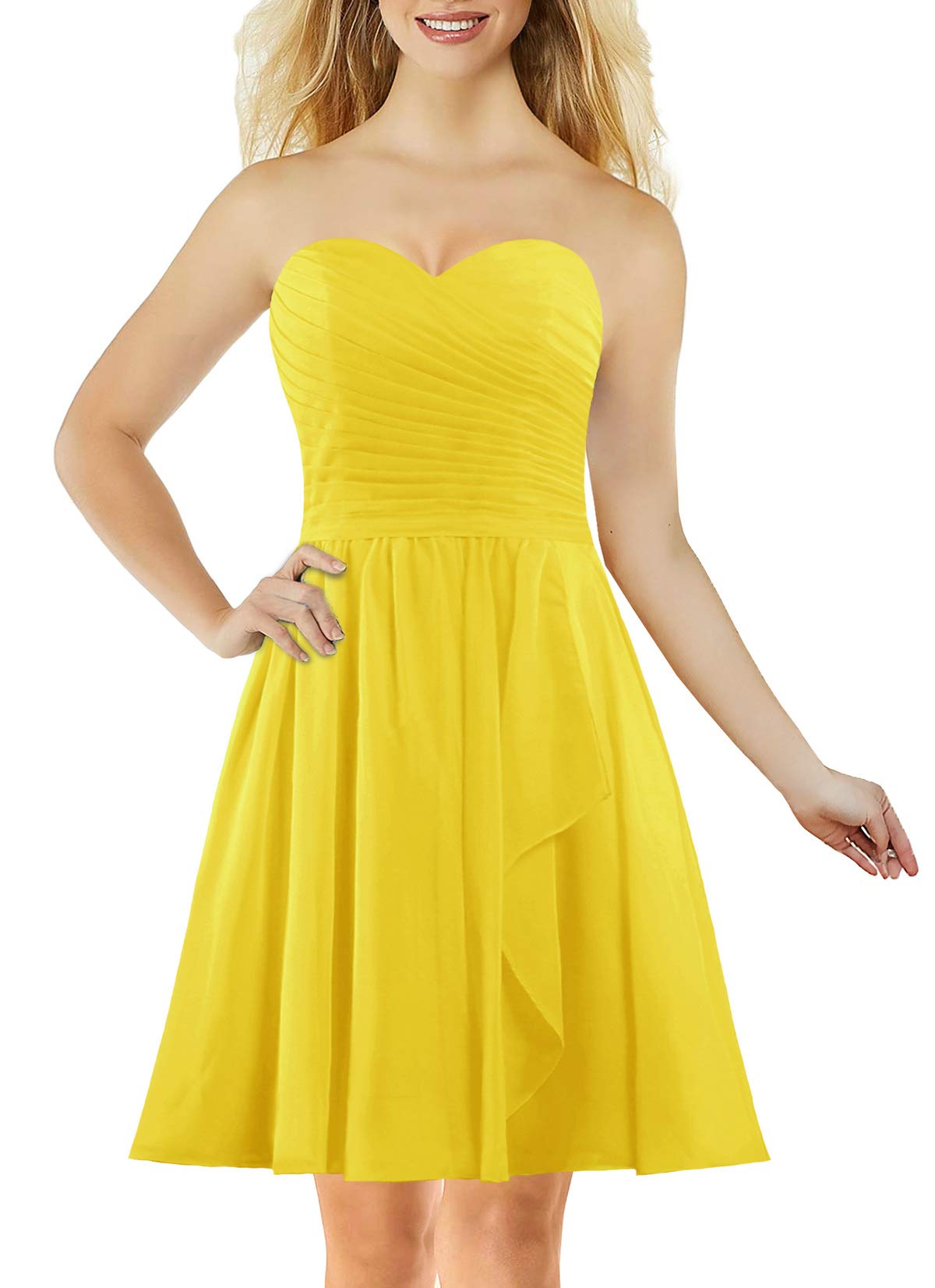 2024 Women's Sweetheart Neckline Elegant Short Bridesmaid Dress - Wedding Guest & Cocktail Party Dress for Formal Events, Summer Weddings & Special Occasions