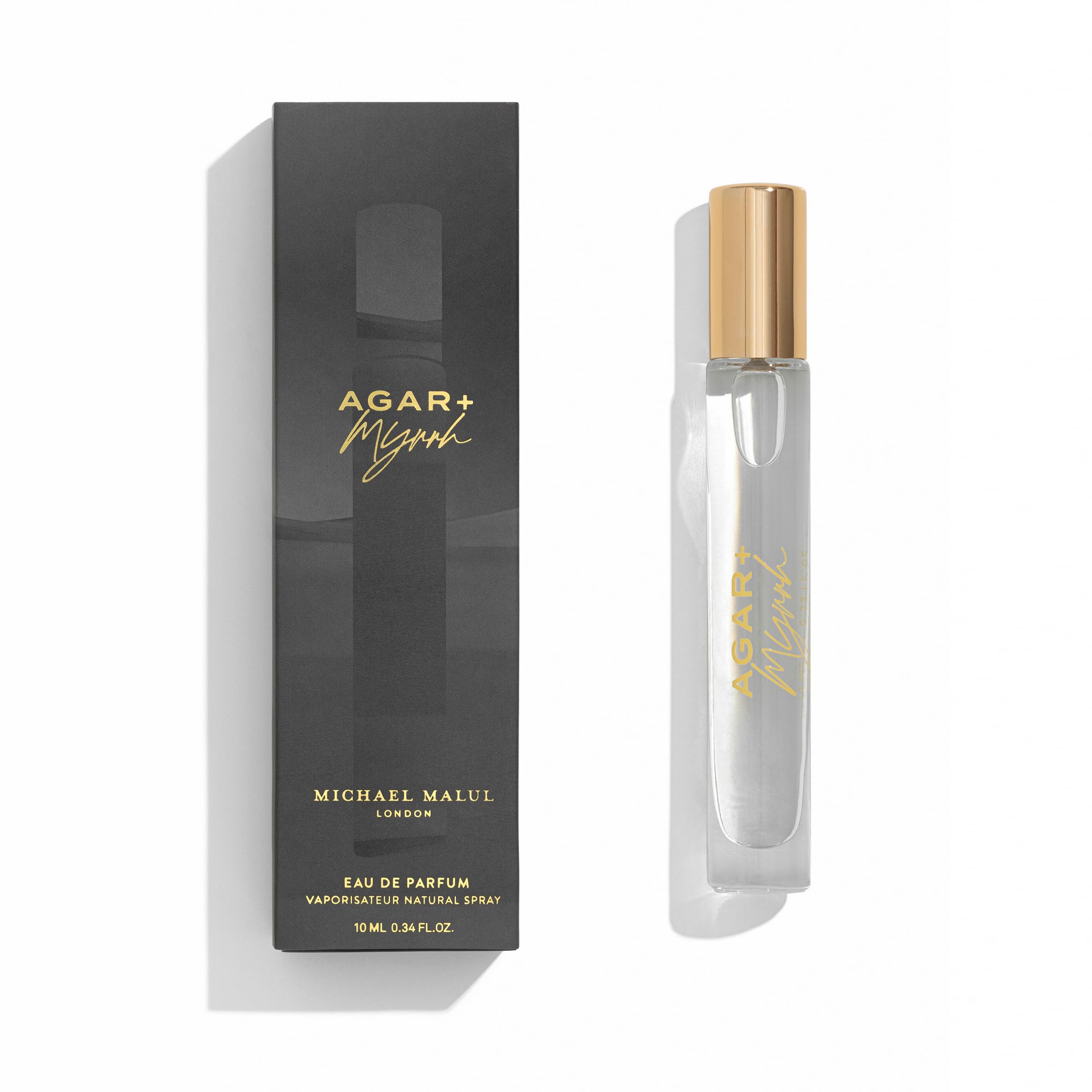 Michael Malul Agar + Myrrh Eau de Parfum - 10ml Travel Size Perfume for Women & Men | Luxury Scent for Date Night, Office & Special Occasions
