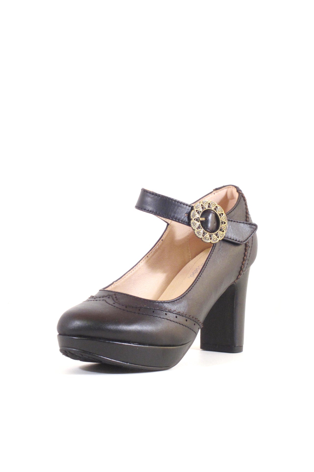 Dossier Mary Jane Heels for Women - Classic Comfortable Low Block Heel Shoes | Perfect for Office, Wedding & Everyday Wear