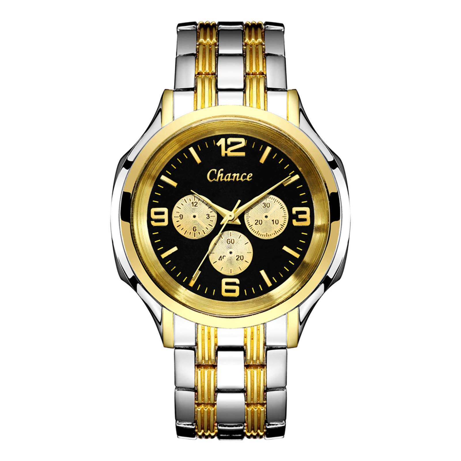 Men's Stainless Steel Geometric Watch - Stylish Gift for Everyday Wear