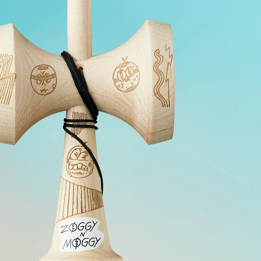 Krom Zoggy n' Moggy Kendama Gridball - Premium Japanese Skill Toy for Hand-Eye Coordination - Perfect for Office Stress Relief & Street Performance