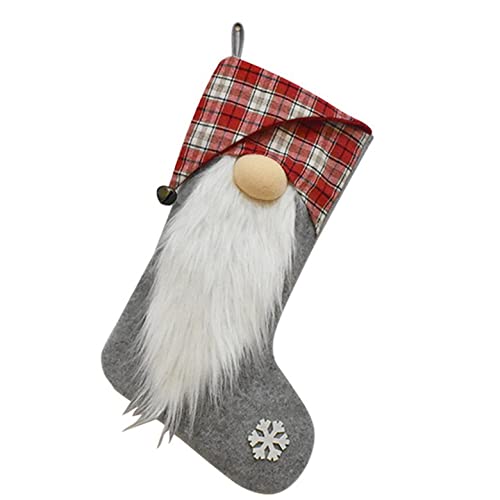Christmas Stockings Decorations - Faceless Doll Ornaments & Snowman Socks for Holiday Gifting