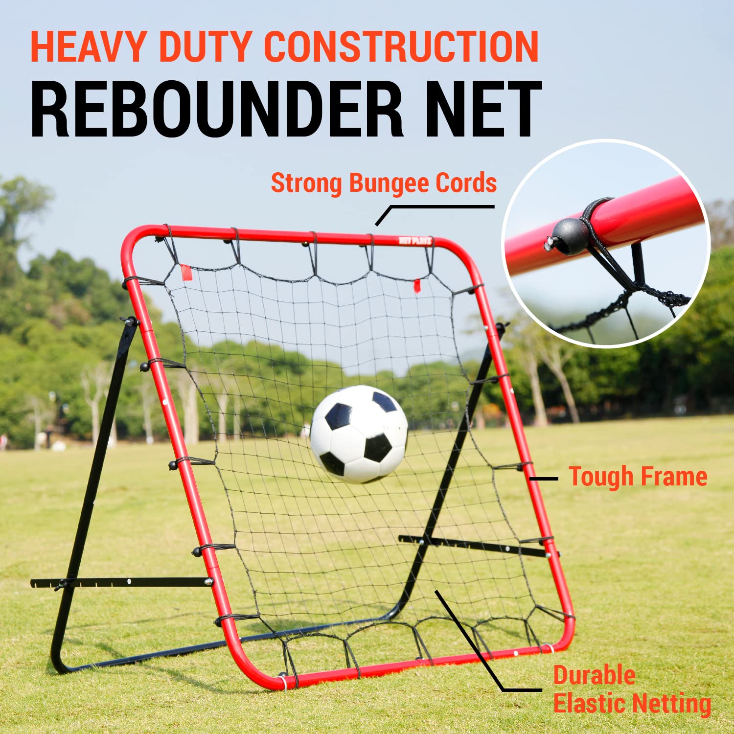 Portable Soccer Training Equipment for Kids & Teens - Kickback 3.3X3.3FT Football Aid | Perfect for Backyard Practice
