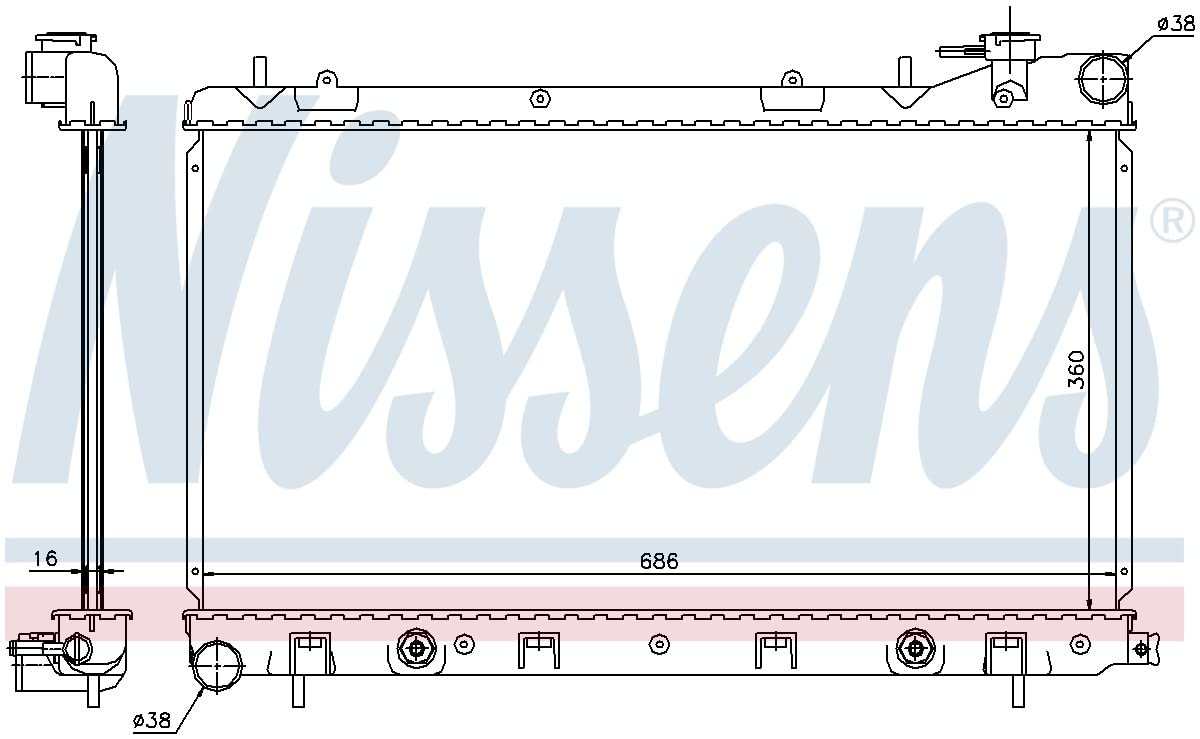 Nissens 67728 Radiator for Car & Truck - High-Performance Cooling System Replacement - Perfect for Daily Commute & Long Road Trips