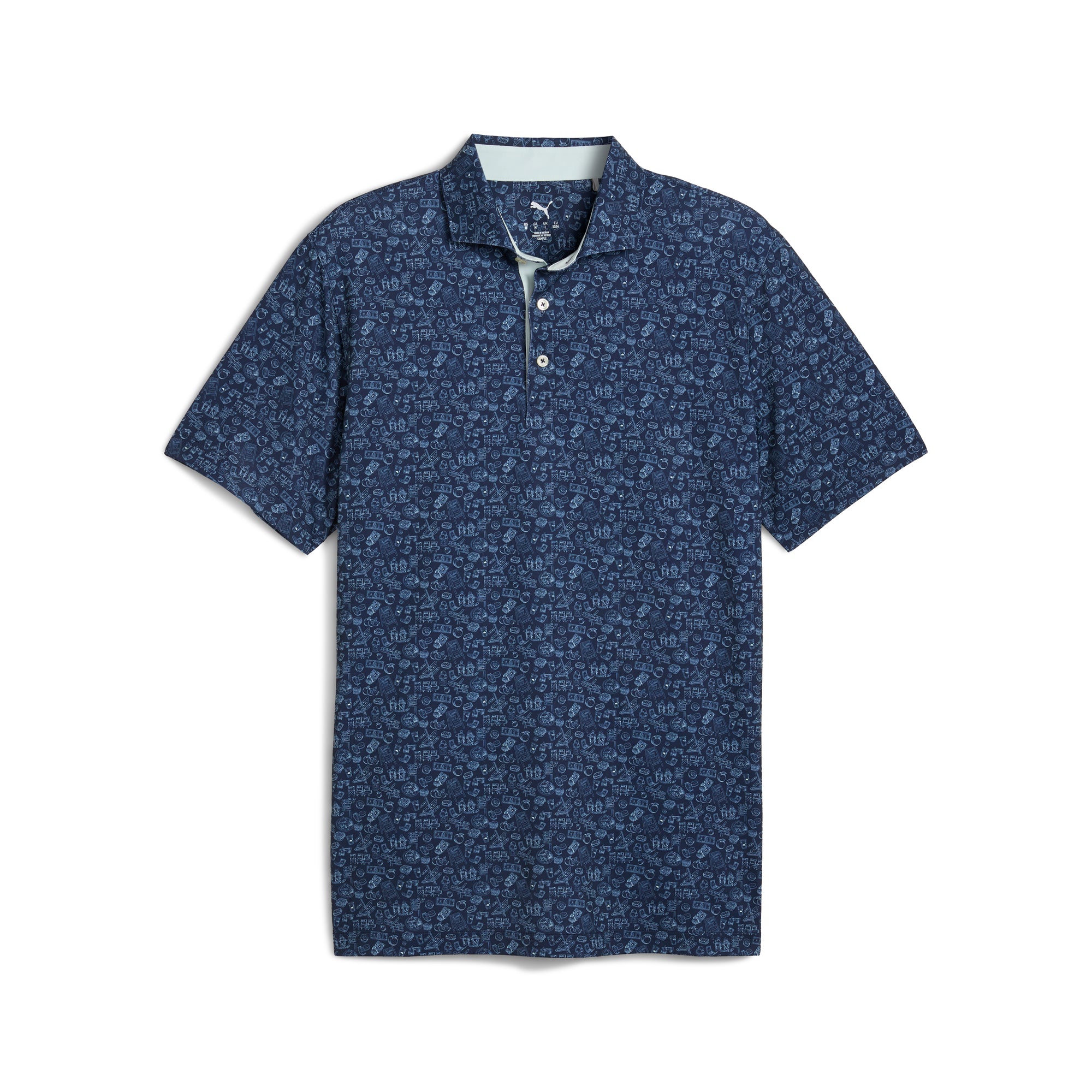 MATTR Peach Stand Golf Polo Shirt for Men - Breathable, Moisture-Wicking Performance Golf Apparel - Perfect for Golf Courses, Country Clubs & Casual Summer Wear
