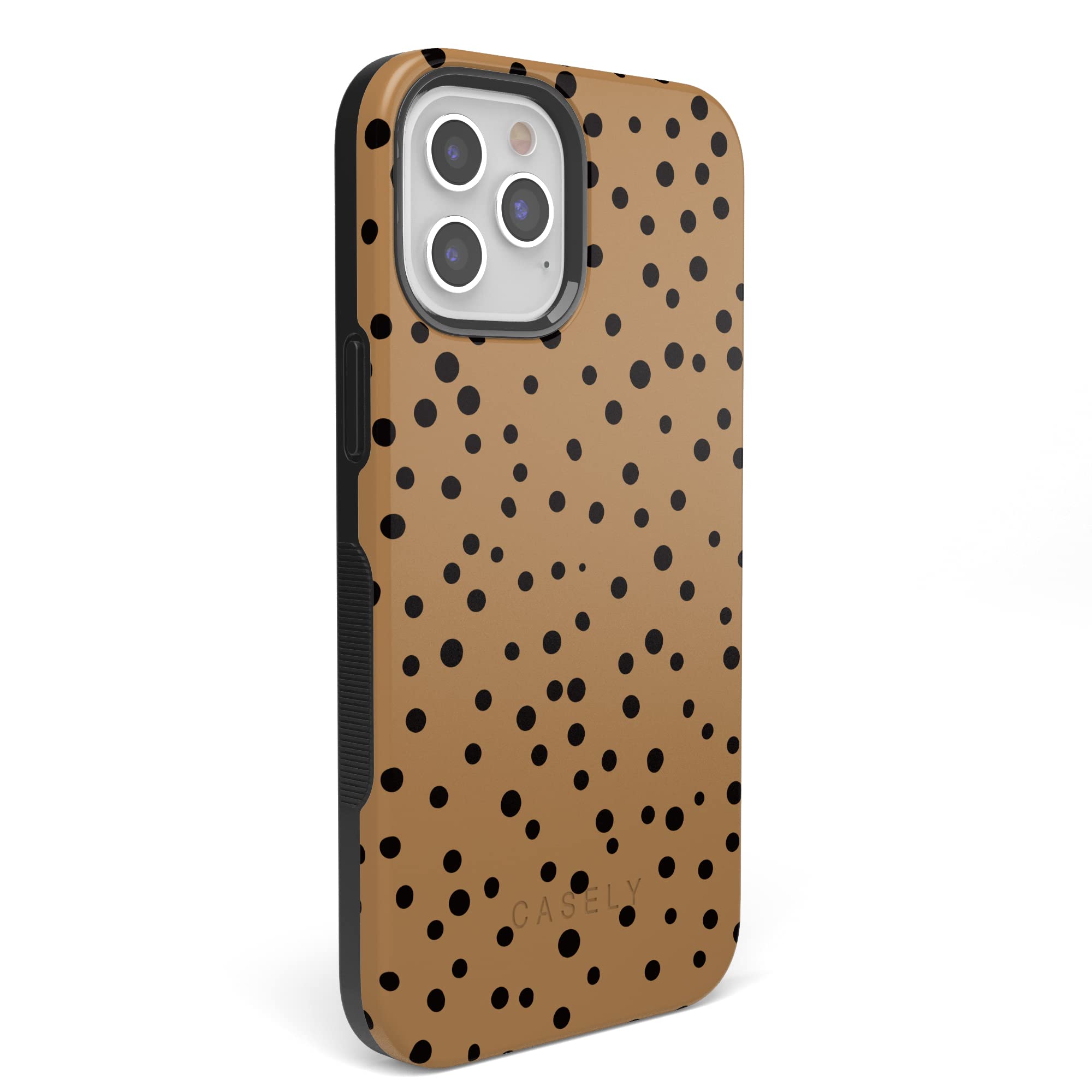 Casely iPhone 12 Pro Max Case - Stylish Dotted Animal Print Protective Cover | Trendy Phone Case for Women & Men | Perfect for Everyday Use, Work & Travel