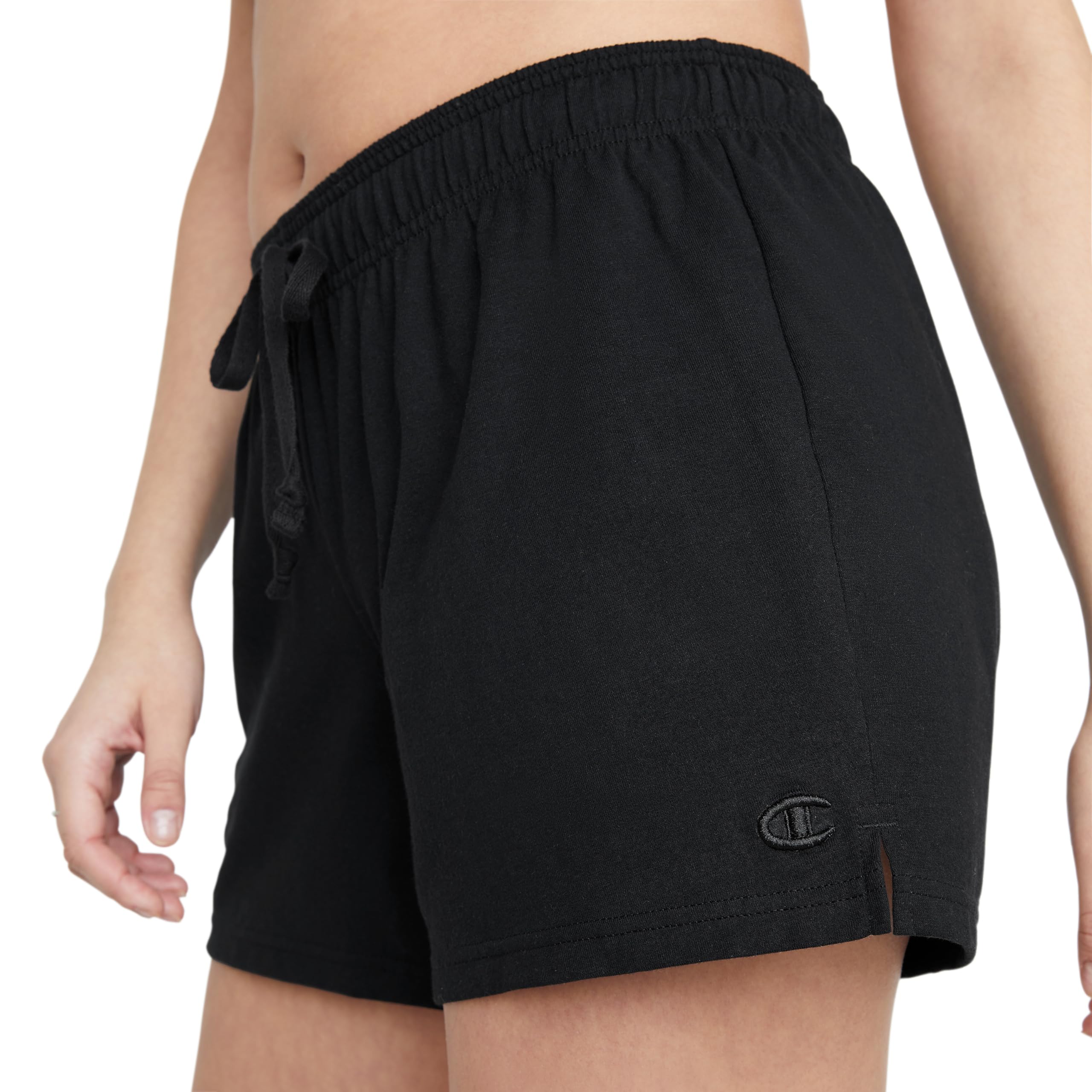 Champion Women's Lightweight Lounge Shorts - Soft Jersey Comfortable Athletic Shorts for Women (Plus Size Available) - Perfect for Yoga, Running, and Casual Wear