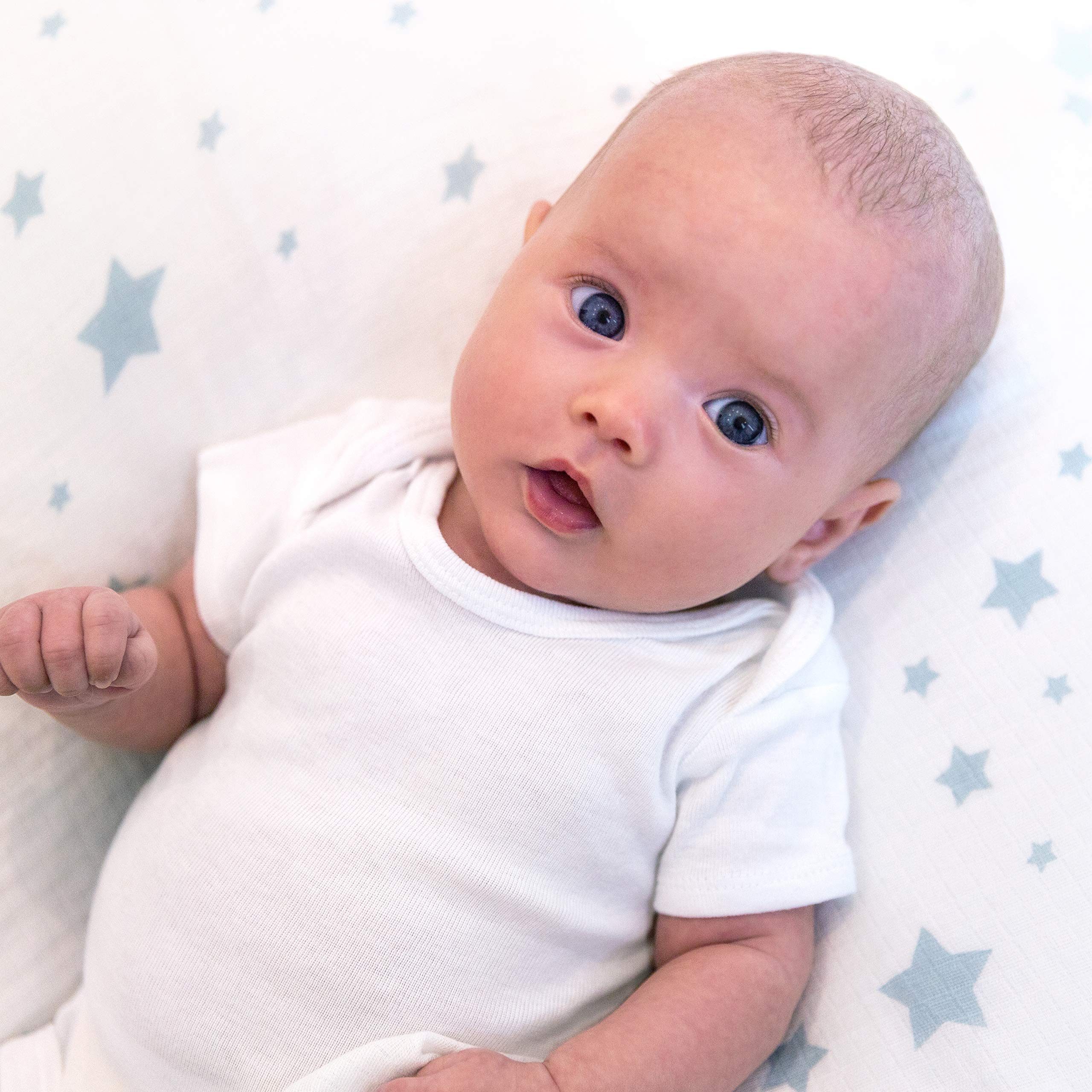 Organic Muslin Cotton Mini Crib Sheets (2-Pack) - Breathable & Soft Baby Bedding for 24