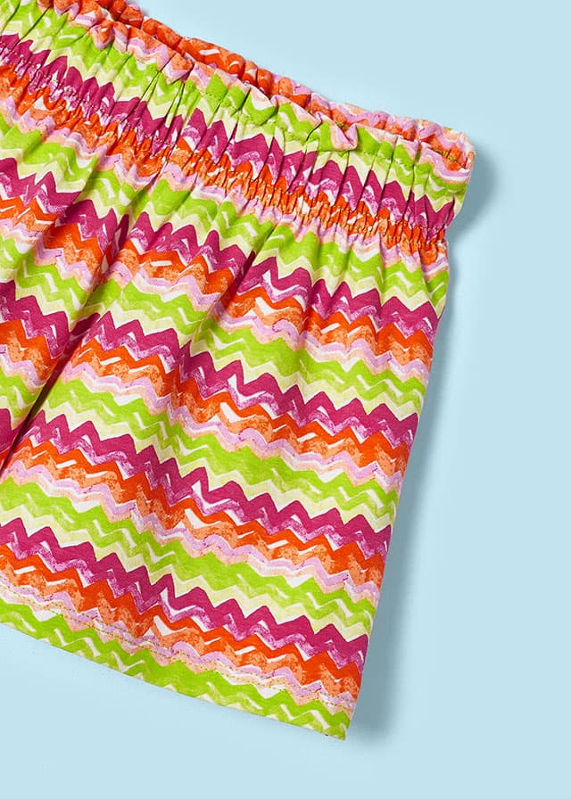 Girls Basic Knit Short Sleeve T-Shirt | Kiwi Stripe Design | Casual Wear, School Outfits & Summer Fashion