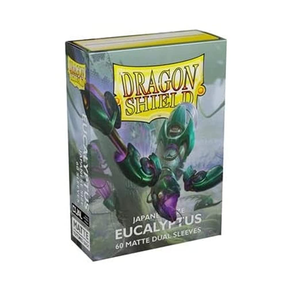 Dragon Shield Japanese Size Matte Dual Eucalyptus Card Sleeves - 60CT Smooth & Tough Sleeves for Pokemon, Yugioh, Magic The Gathering (MTG/TCG/OCG) - Perfect for Collectible Card Game Protection & Tournament Play