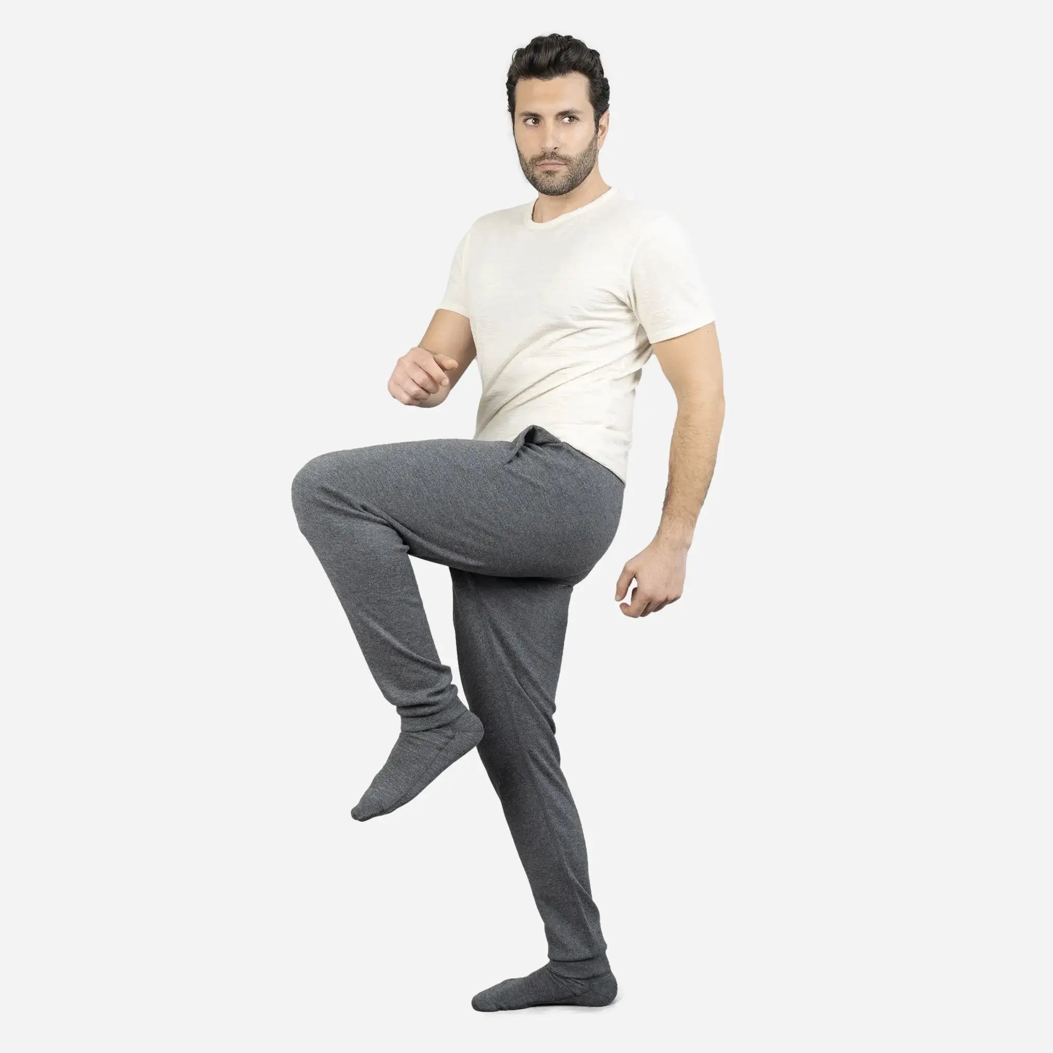 Men's Alpaca Wool Joggers - 300 GSM Lightweight Thermal Running Pants for Winter Outdoor Activities & Lounge Wear