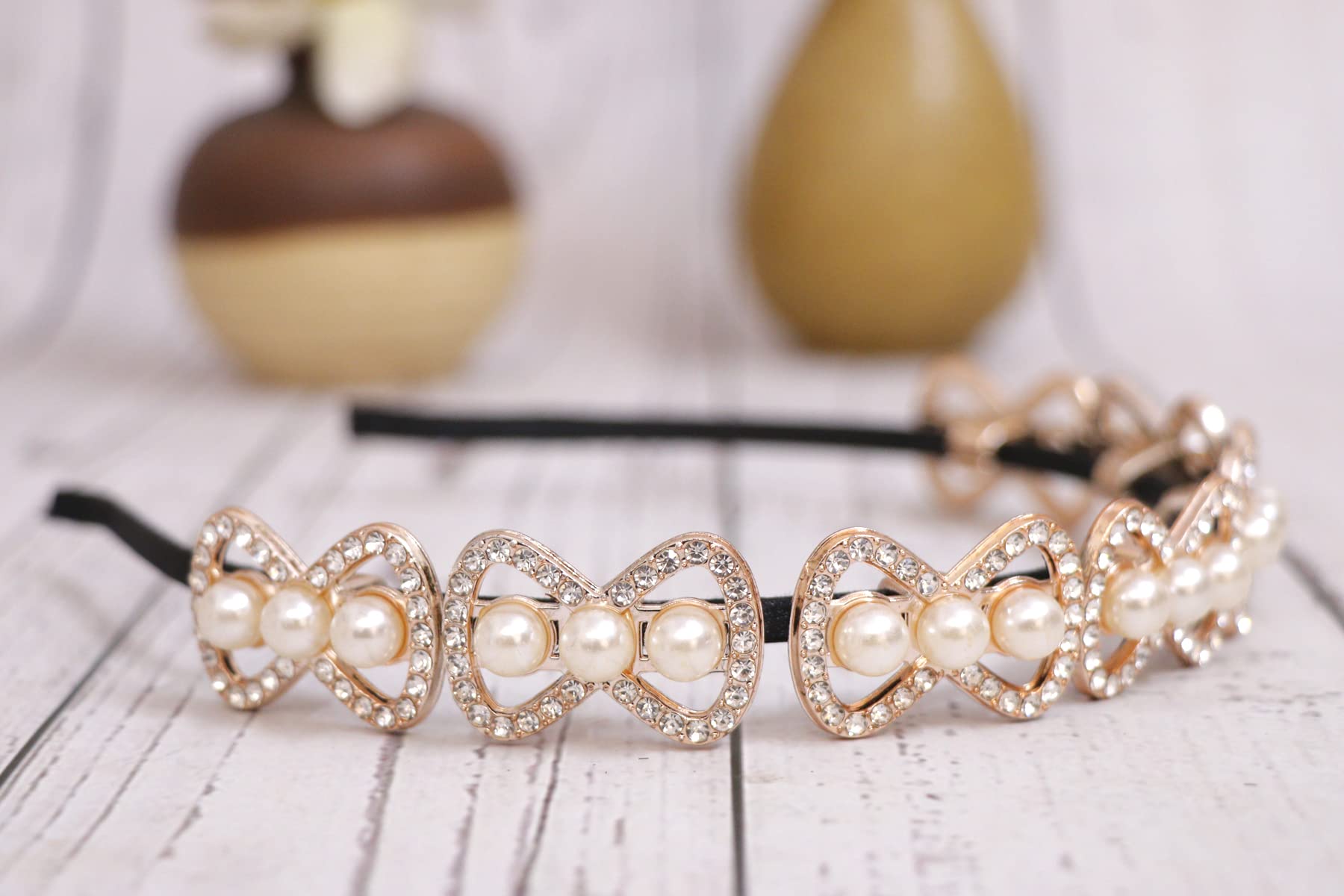 Sparkling Crystal Rhinestone Headbands for Women & Girls - 2 Pack Shiny Beaded Hair Accessories (Multi-Color & Design) | Perfect for Weddings, Parties & Special Occasions