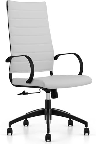 High Back White Seat With Black Frame