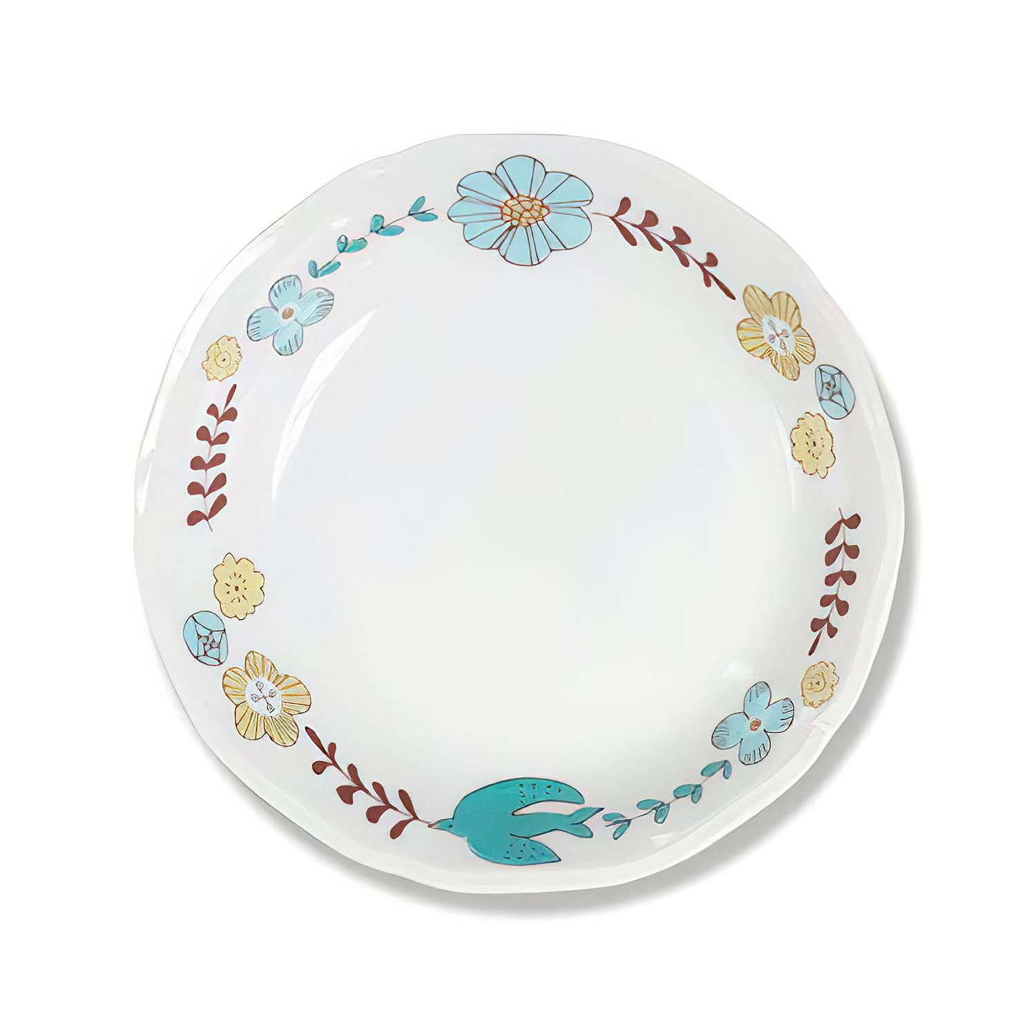 Harekutani Porcelain Flower Bird Bowl - Handmade Japanese Ceramic Rice Bowl with Floral & Bird Design - Perfect for Asian Cuisine, Home Decor, and Gift Giving