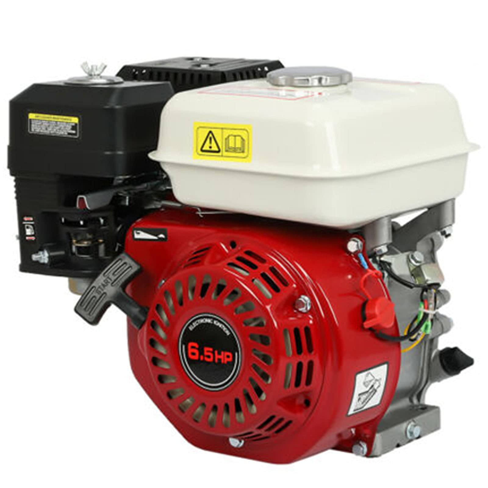6.5HP 160cc 4-Stroke Gas Engine - Portable Air-Cooled Pull Start Motor for Home Backup, Industrial & Outdoor Power Equipment | Ideal for Generators, Pumps, Tillers & More
