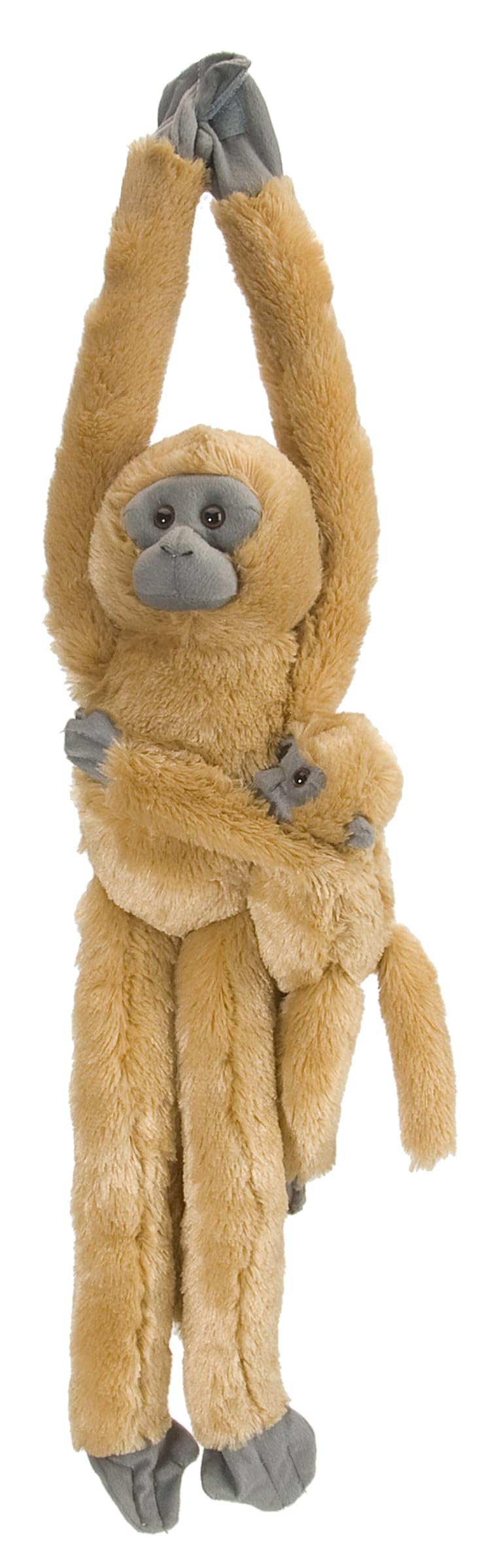 Wild Republic Common Langur with Baby Plush - 20 Inch Hanging Monkey Stuffed Animal Toy, Soft Cuddly Gift for Kids | Perfect for Nursery Decor, Birthday Presents & Wildlife Education