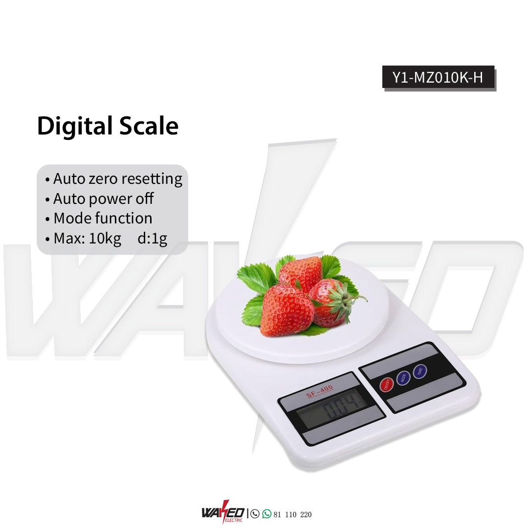 10kg Digital Kitchen Scale for Precise Weighing - Perfect for Baking, Cooking, and Portion Control | Accurate Food Scale for Home & Commercial Use