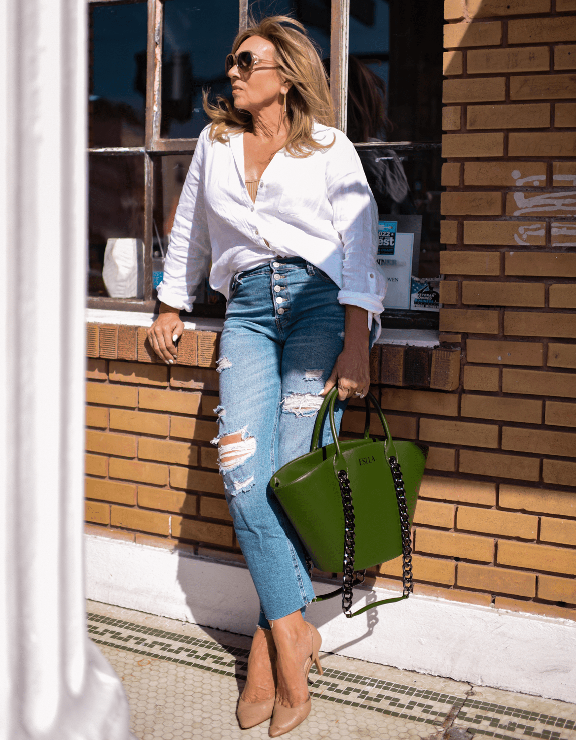 Seva Vegan Cactus Leather Tote Bag for Women | Eco-Friendly Green Helen Handbag | Perfect for Work, Travel & Everyday Use