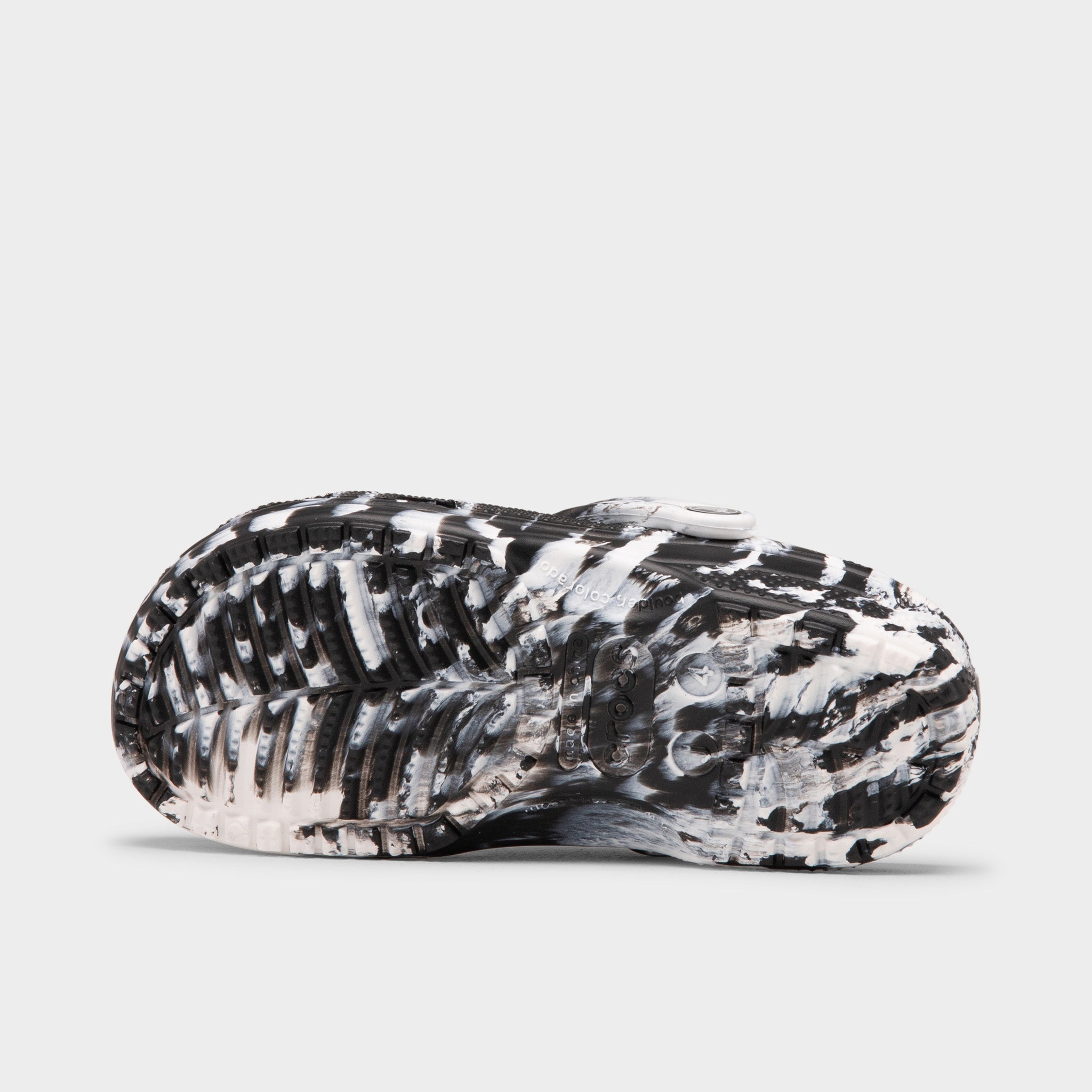 Crocs Kids Classic Marbled Clogs - Black & White Slip-On Shoes for Boys & Girls | Comfortable Lightweight Waterproof Casual Footwear for Playground, Beach, and Everyday Wear