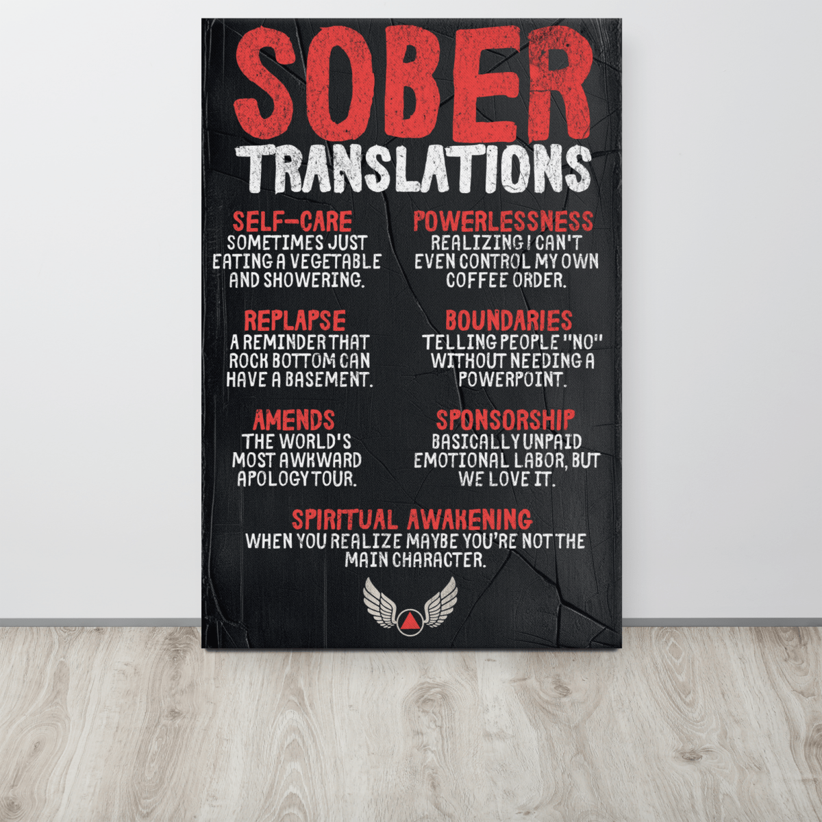 Sober Translations Vol. 3 - Modern Abstract Canvas Wall Art for Living Room, Bedroom & Office Decor | Large Stretched Framed Painting for Home & Office