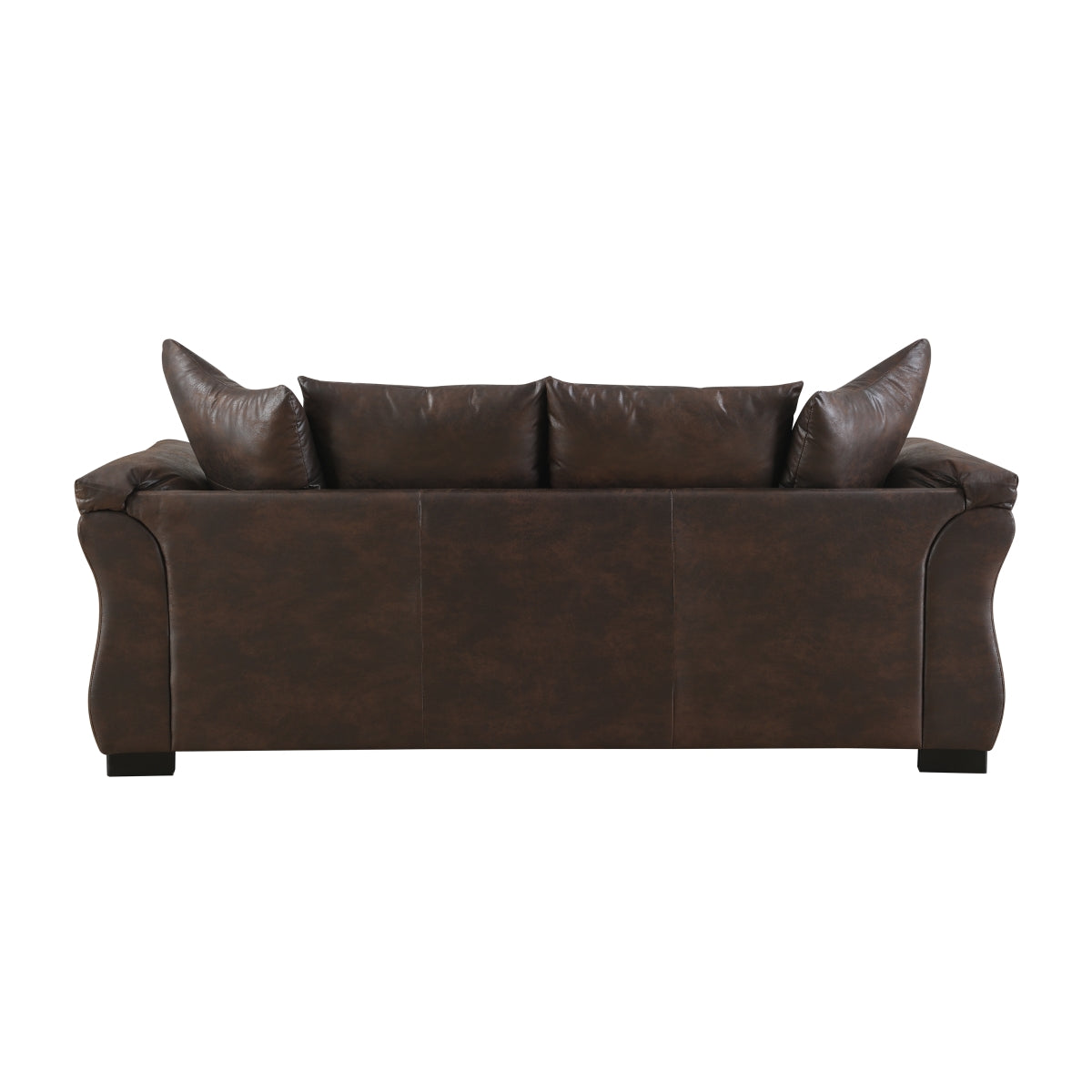 Luxury Brown Microfiber Sofa with Removable Cushions - Modern Transitional Living Room Furniture for Small Spaces & Apartments | Comfortable Sleek Design for Home & Office Use