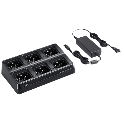 Icom BC214 1 Six Gang Charger - 6-Port Fast Battery Charger for Icom Radios | Perfect for Emergency Kits, Marine & Outdoor Adventures