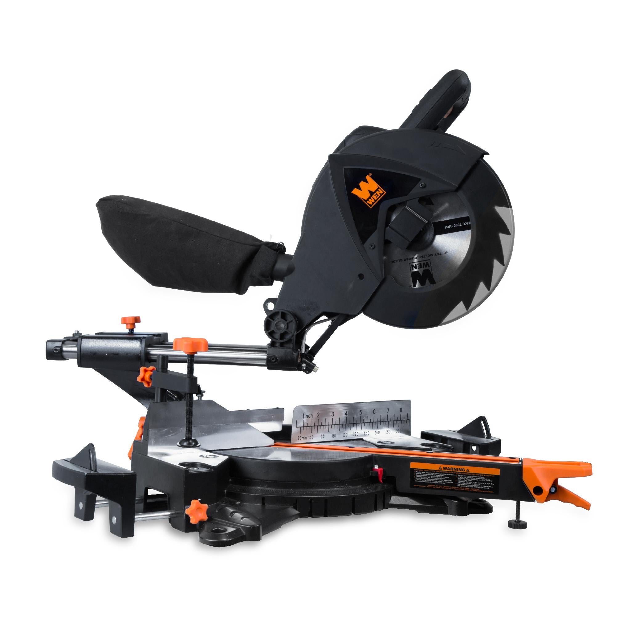 WEN 70730 10-Inch Sliding Compound Miter Saw - 15 Amp, 2-Speed, Single Bevel Cut with Smart Power Technology - Perfect for Woodworking, DIY Projects, and Professional Construction Work