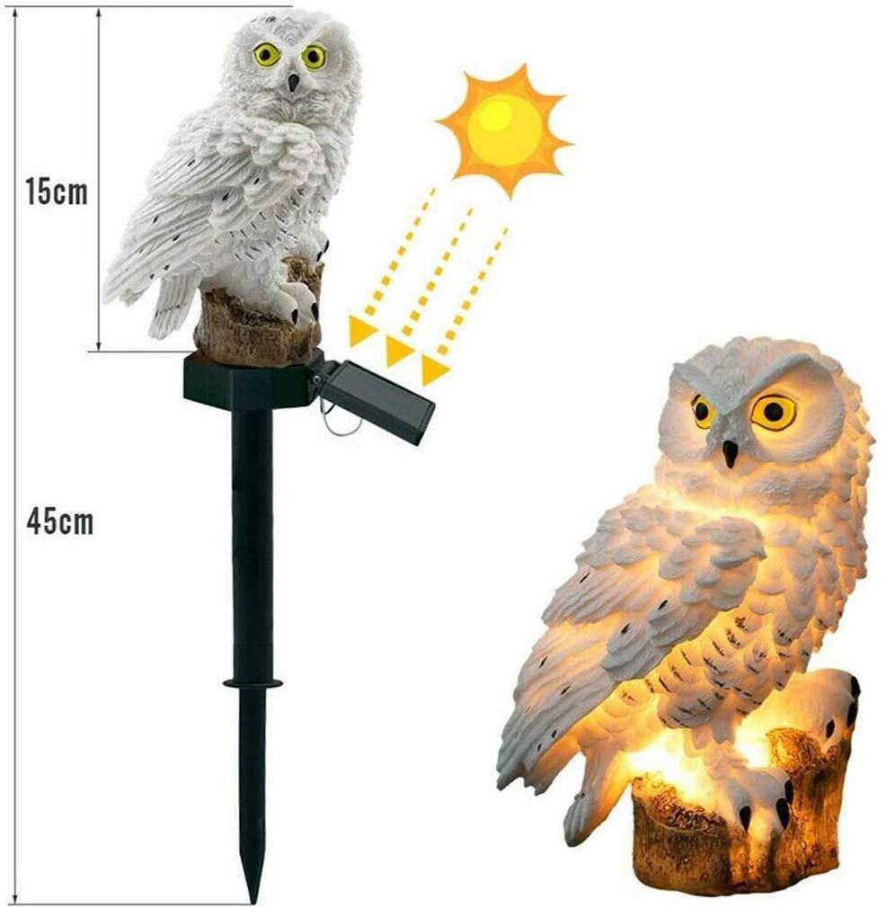 Solar Owl Garden Lights - Waterproof Outdoor Solar Powered LED Stake Lights for Walkway, Pathway, Yard & Patio Decor - Eco-Friendly Landscape Lighting for Nighttime Safety & Ambiance