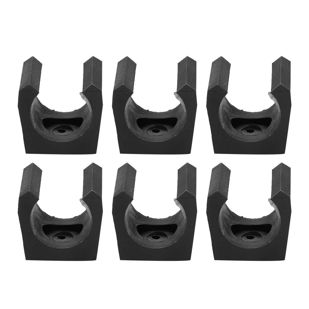 6Pcs Plastic Billiards Pool Cue Holder Clips - Single Fishing Pole Rod Holder Clips for Billiards, Fishing, and Storage Organization - Perfect for Game Rooms, Bars, and Tackle Boxes