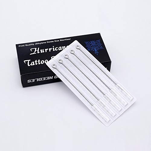 Ava Line Art Tattoo Needles - Professional Hurricane Tattoo Needles 9M1 (50 Count Box) - Perfect for Fine Line Tattoos, Detailing & Permanent Makeup