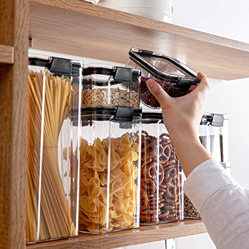 Airtight Food Storage Containers for Kitchen & Pantry Organization - BPA-Free Plastic Canisters for Flour, Sugar, Cereal & More | Perfect for Baking, Meal Prep & Dry Food Storage