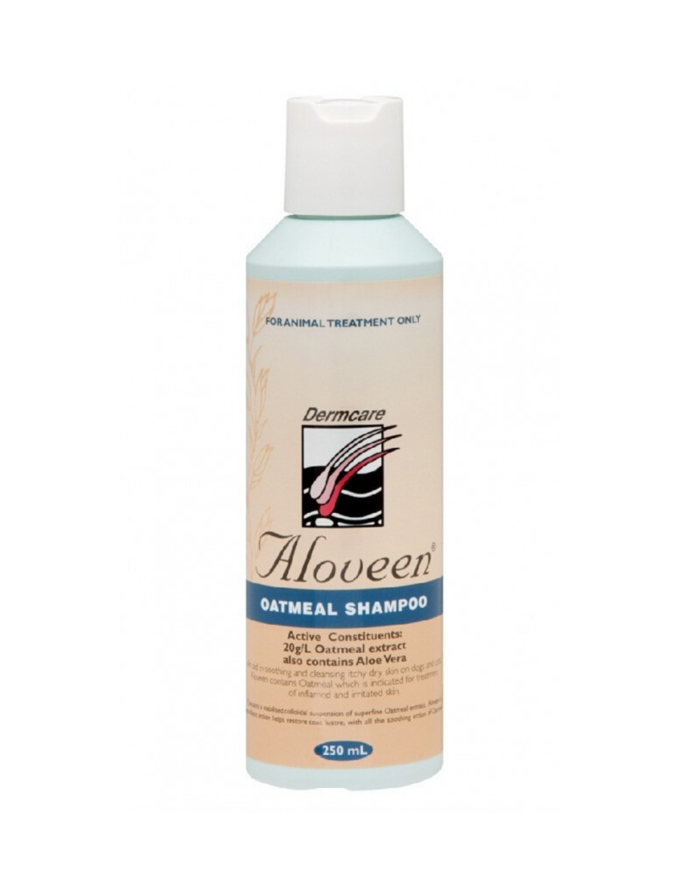 Dermcare Aloveen Oatmeal Shampoo for Dogs & Cats - 250ml/500ml - Soothing & Moisturizing Pet Shampoo for Dry, Itchy Skin - Vet Recommended for Allergy Relief & Skin Care - Perfect for Bath Time & Grooming Routine