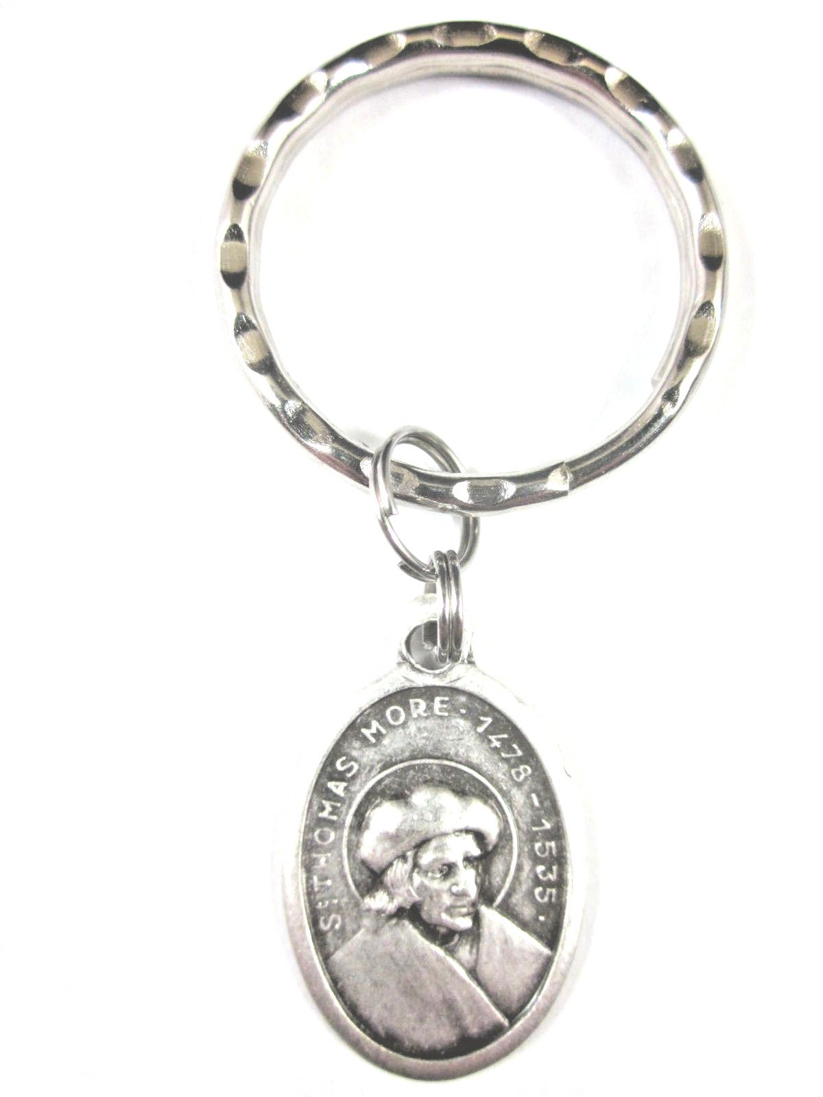 VPP St. Thomas More Medal Italy Key Ring with Gift Box & Prayer Card - Perfect for Catholic Gifts, Religious Keepsakes, and Faith-Based Souvenirs