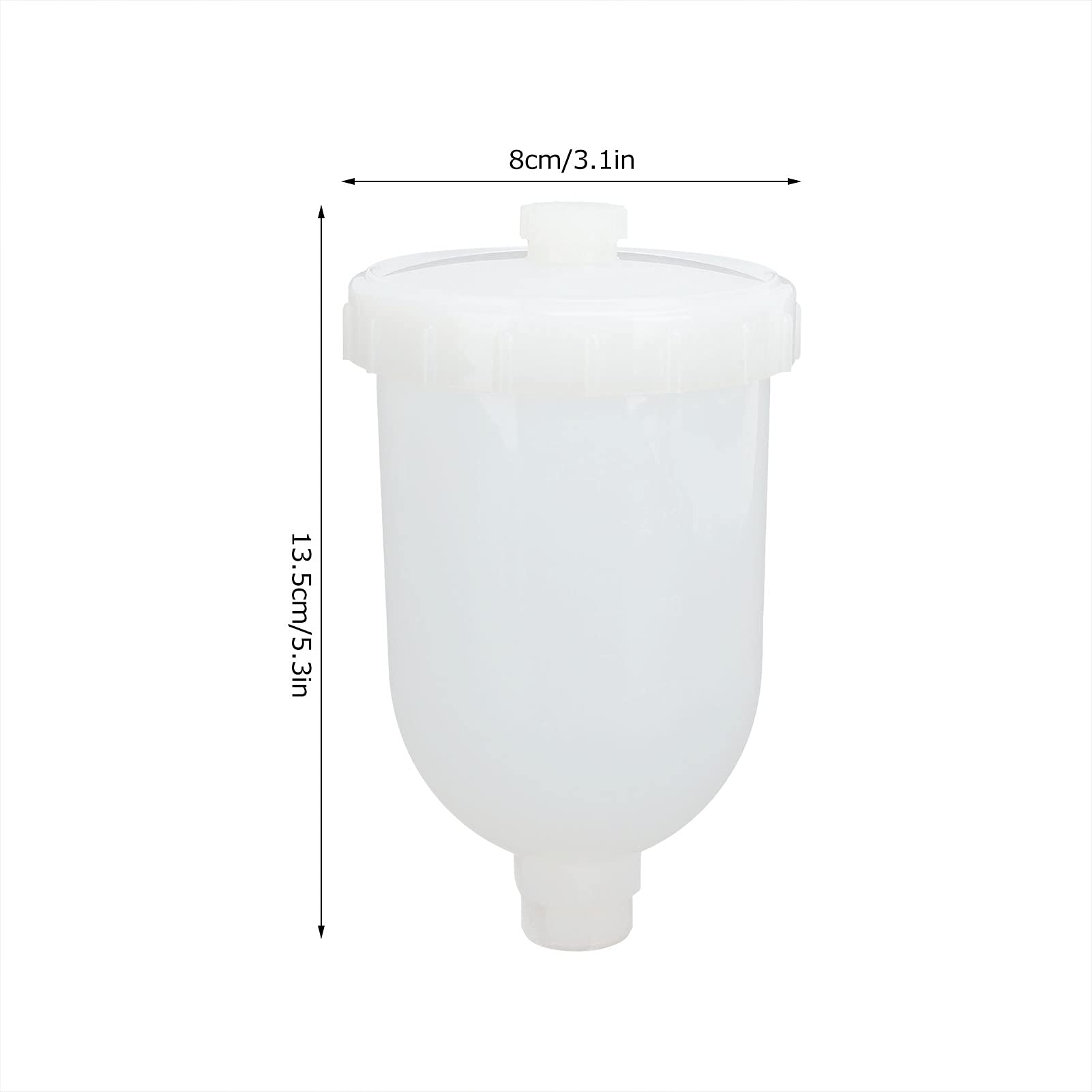 300ml Plastic Gravity Feed Spray Gun Paint Cup - Replacement Spray Paint Mixer Cup for Spray Guns - Perfect for Automotive, Woodworking & DIY Painting Projects