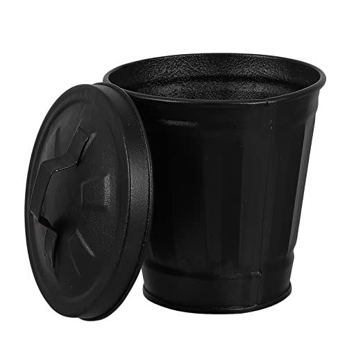 Stylish Desktop Trash Can with Lid - Small Office Garbage Bin, Cute Waste Basket & Decorative Flower Pot Holder for Home, Office, or Workspace | Perfect for Desks, Counters, and Small Spaces