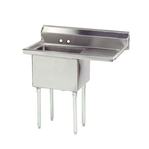 Advance Tabco FE 1 1812 18R Commercial Stainless Steel 1-Compartment Sink with Right Drainboard - 18