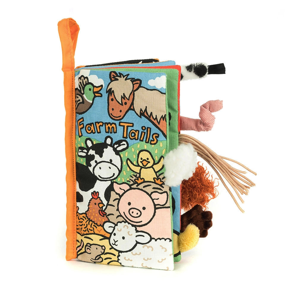 Jellycat Activity Book - Farm Tails Interactive Touch & Feel Children's Book | Soft Sensory Toy for Babies & Toddlers | Perfect for Early Learning, Storytime & Playtime
