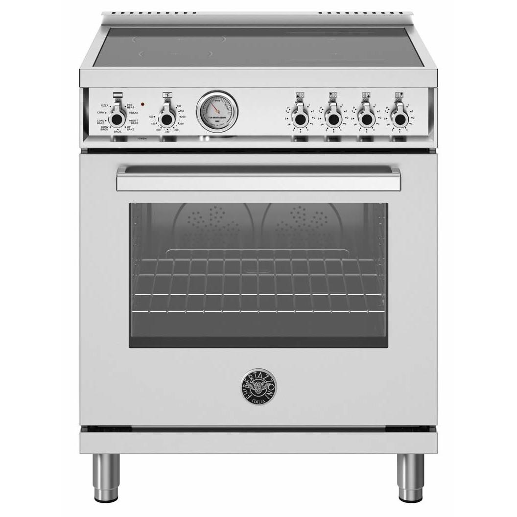 Bertazzoni PRO304INMXV 30-Inch Freestanding Induction Range - Professional Stainless Steel Cooktop for Modern Kitchens | Perfect for Home Chefs & Entertaining