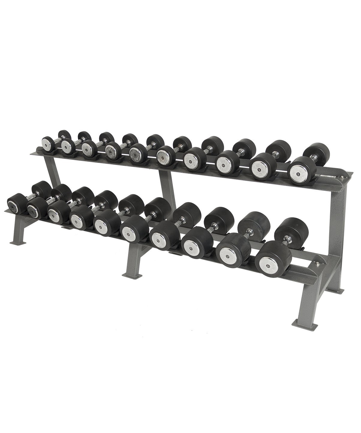 10-Pair Dumbbell Rack for IronworX Pro Dumbbells - Heavy Duty Weight Storage Organizer for Home Gym, Garage, or Fitness Studio