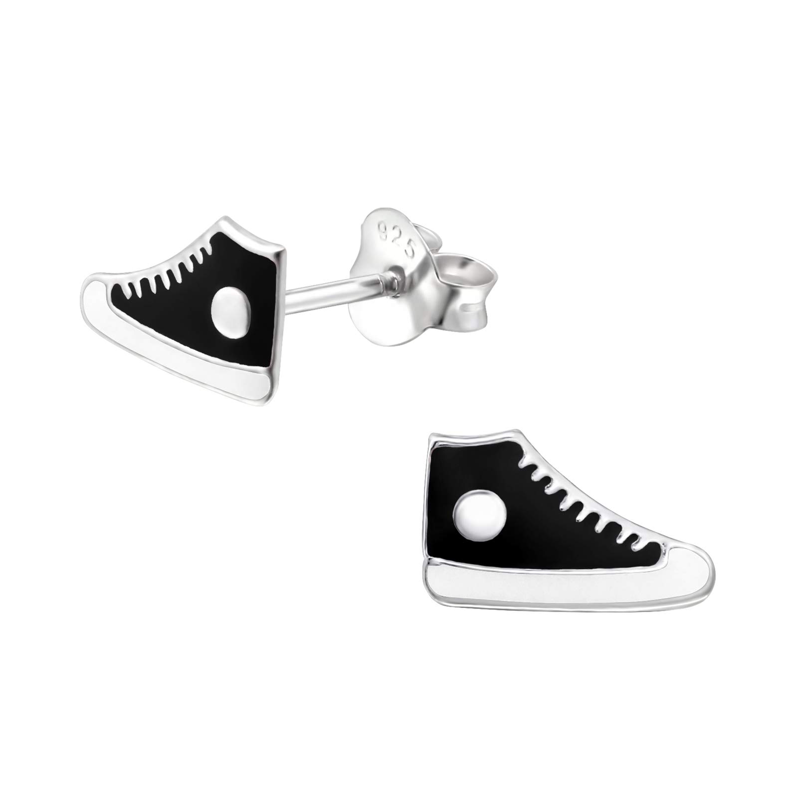 ICYROSE 925 Sterling Silver Small High Top Sneakers Stud Earrings - Nickel Free Hypoallergenic Fashion Jewelry for Women - Perfect for Casual Wear, Parties & Gifts